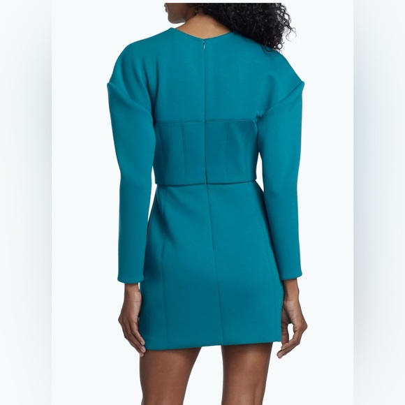 Aknvas Teal Blue Neneh Corset Minidress - Size 6 - Picture 2 of 13